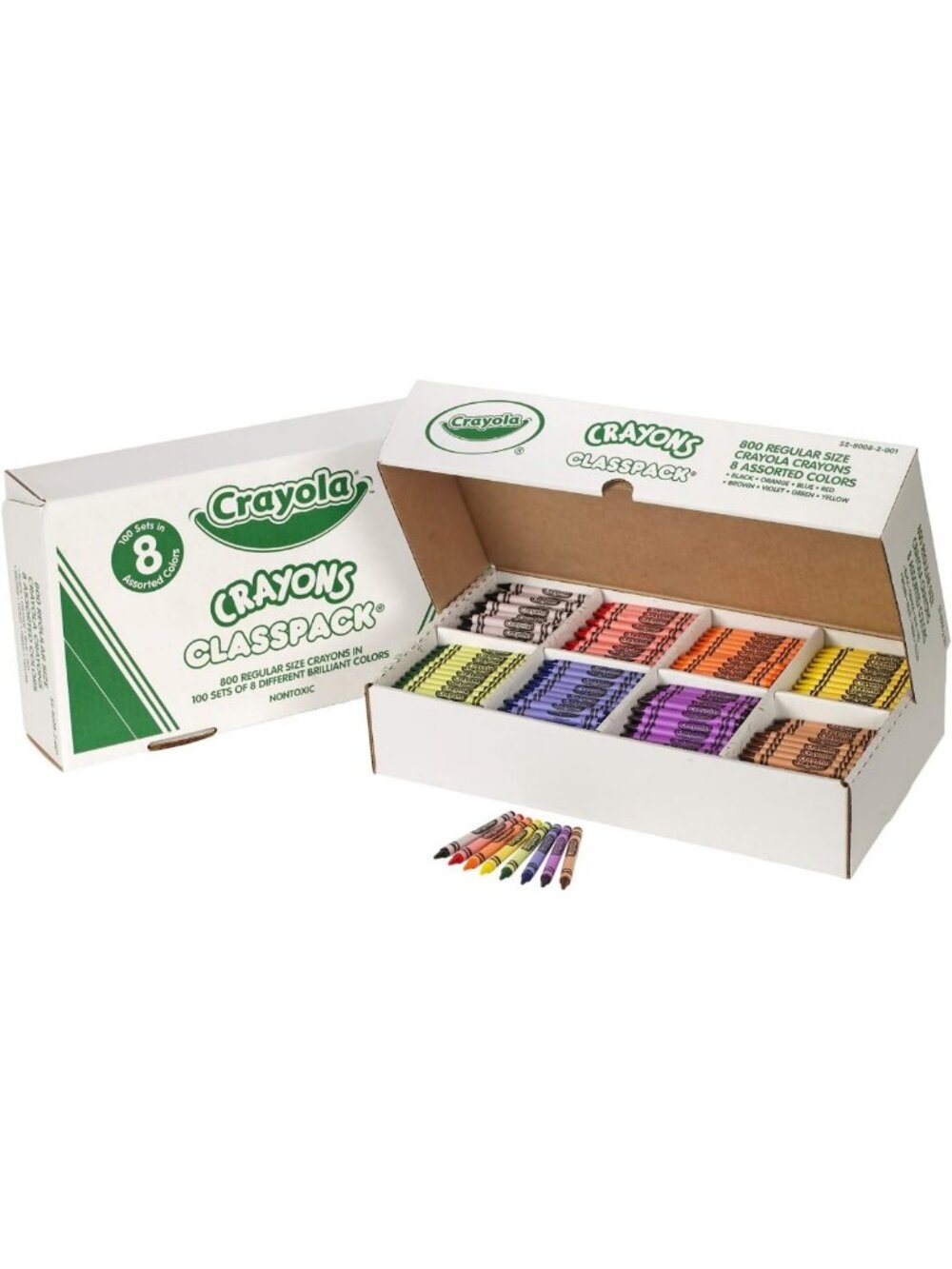 Bulk Crayon Classpack (800ct) - Vibrant Crayons for Kids, Art & School Supplies